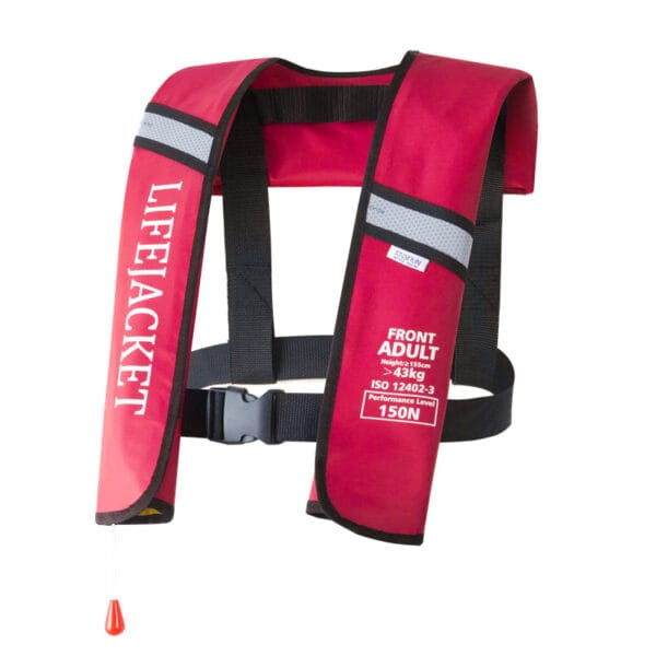 2-Red-Adult-Inflatable-Life-Jackets CQIF/I-150N Adult Inflatable Life Jacket